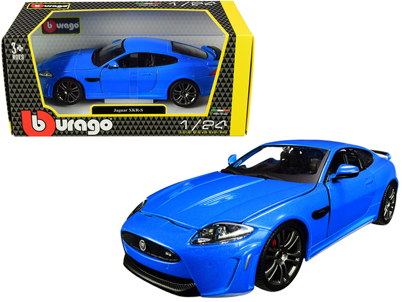ピカソ Jaguar XKR-S Metallic Blue 1/24 Diecast Model Car by Bburago