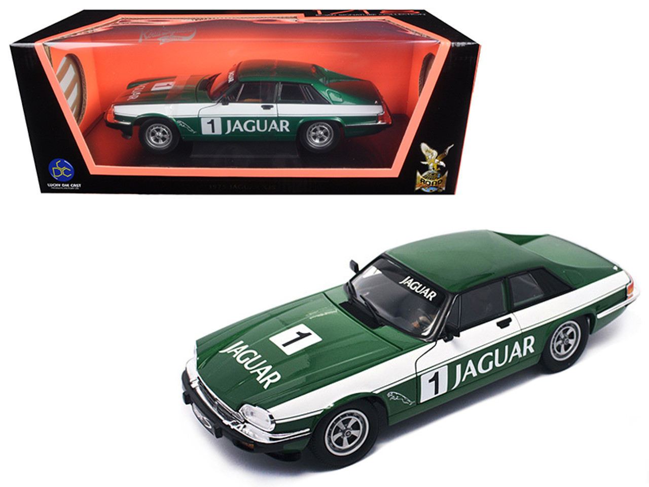 1975 Jaguar XJS Coupe Racing Green #1 1/18 Diecast Model Car by Road Signature