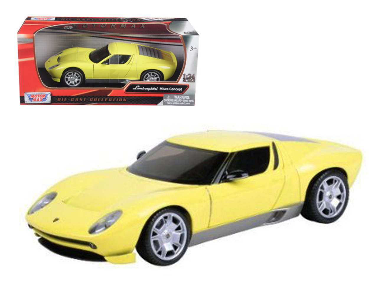 Lamborghini Miura Concept Yellow 1/24 Diecast Car Model by