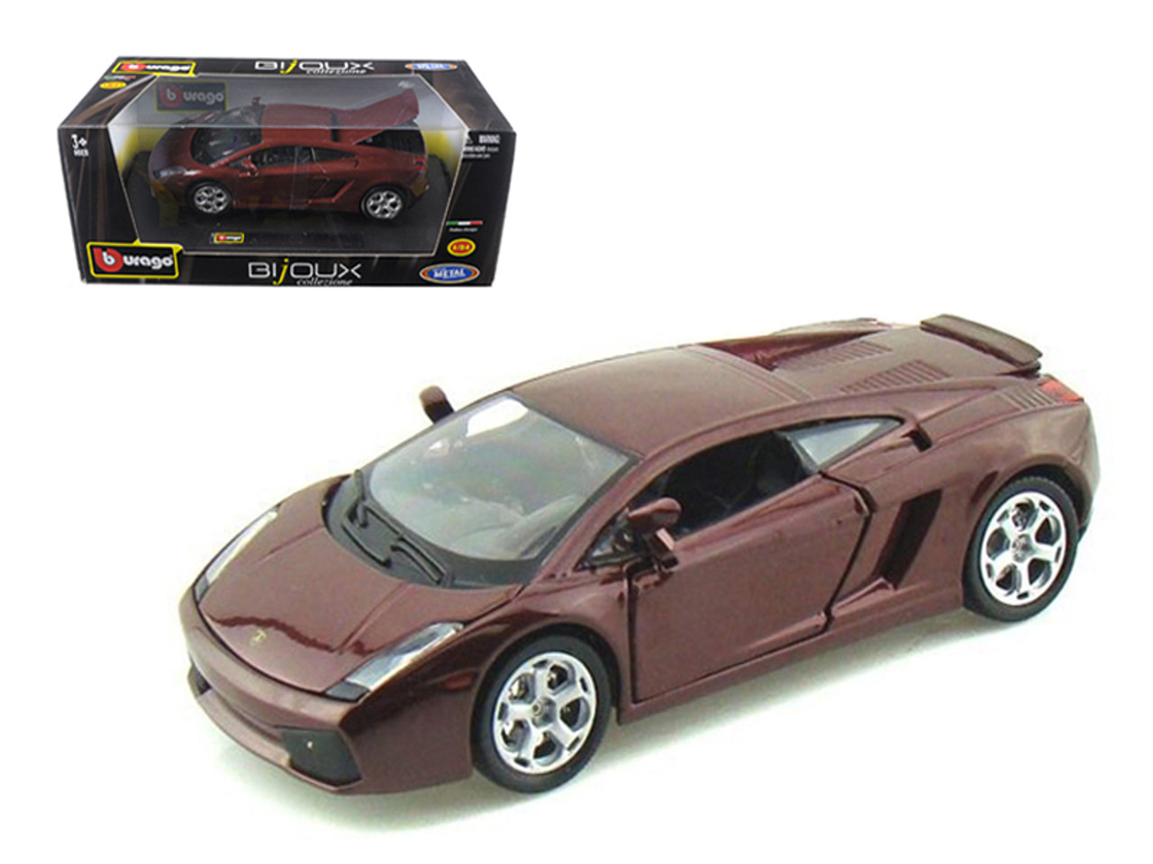 Lamborghini Gallardo Burgundy 1/24 Diecast Car Model by Bburago