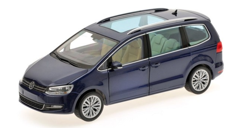 1/18 Minichamps 2010 Volkswagen VW Sharan (Blue) Diecast Car Model