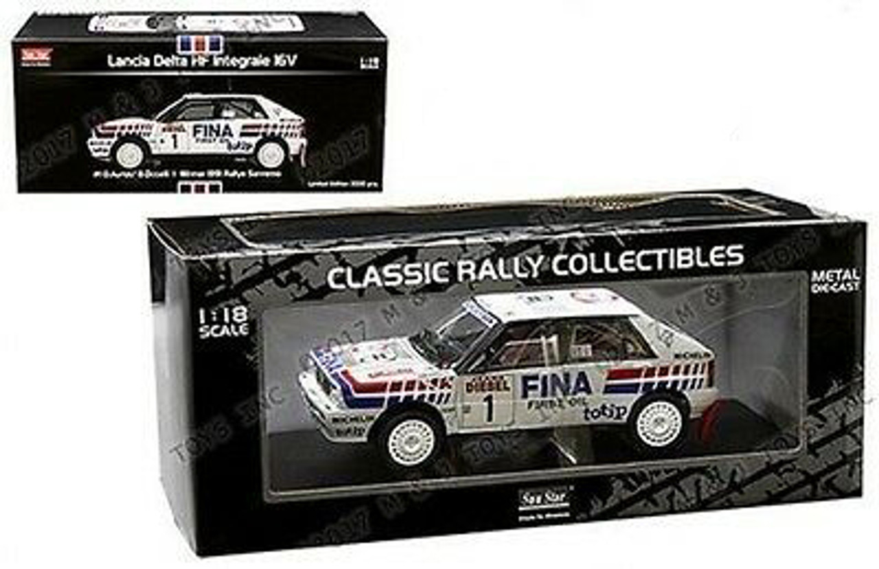1/18 Classic Rally Collectibles- Lancia Delta HF Integrale 16V #1 Auriol-OCC - Winner 1991 Ralluye Sanremo (white)