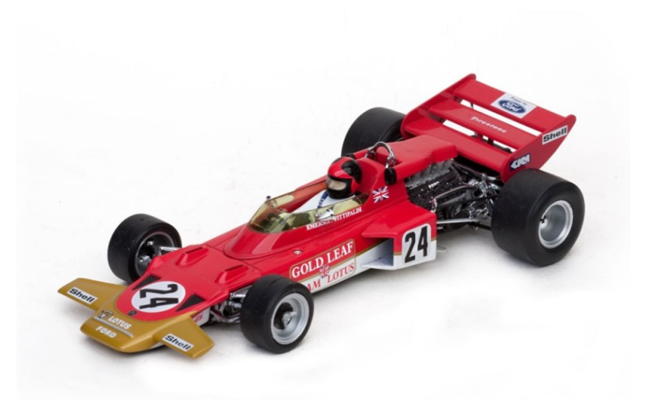 1/18 1970 Formula 1 Lotus 72 E. Fittipaldi 1ST USA #24 Car Model
