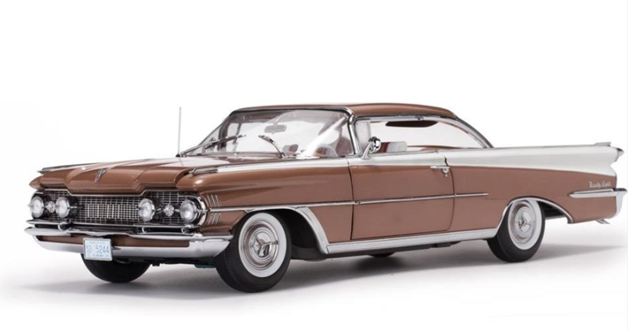 1/18 Platinum Collection - 1959 Oldsmobile "98" Hard Top (Bronze Mist/Polaris White) Diecast Car Model