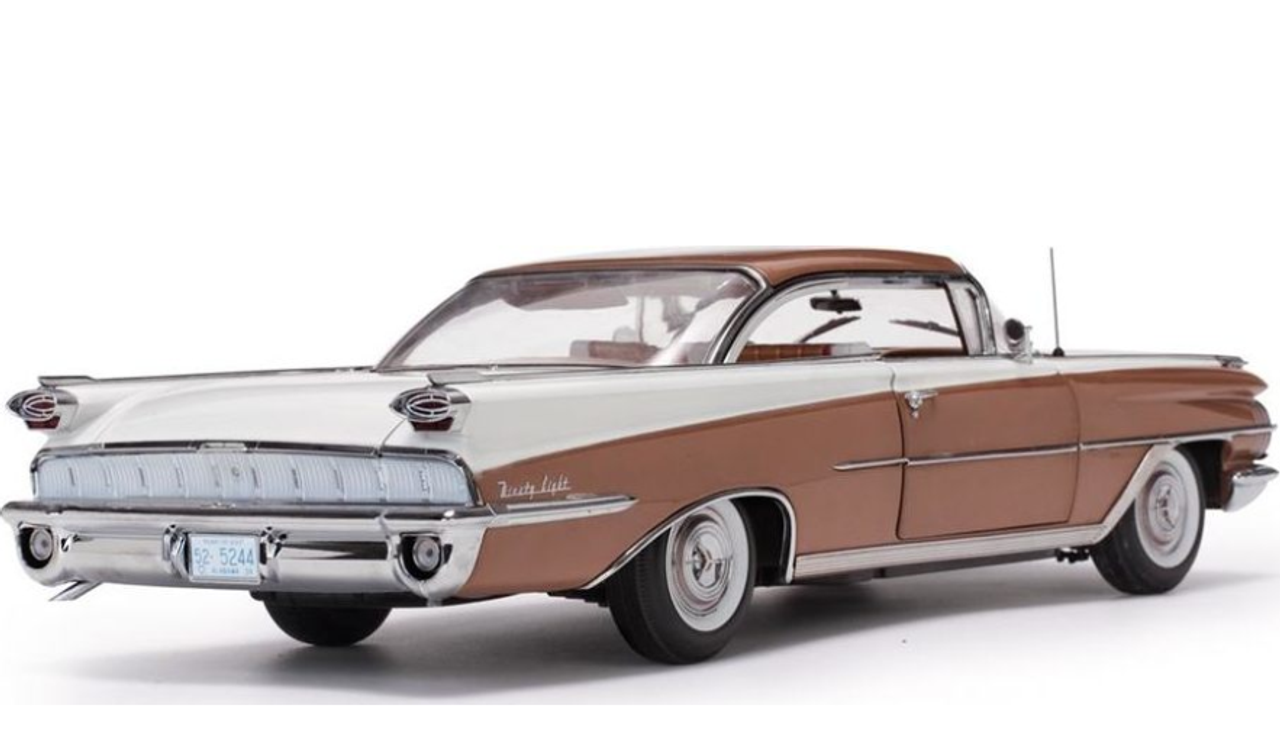 1/18 Platinum Collection - 1959 Oldsmobile "98" Hard Top (Bronze Mist/Polaris White) Diecast Car Model