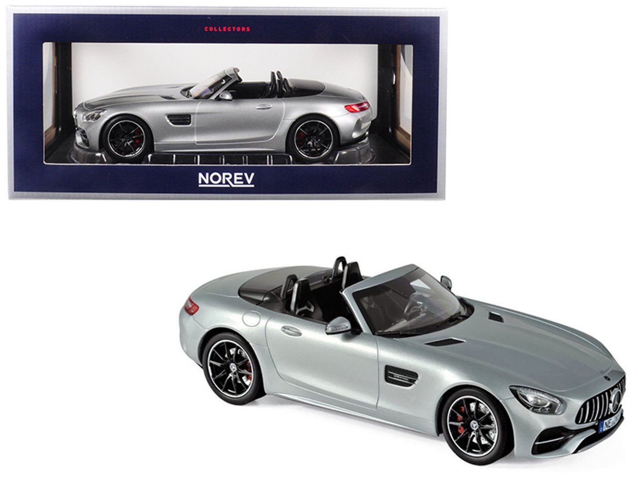 2017 Mercedes AMG GT C Roadster Silver Metallic 1/18 Diecast Model Car by Norev