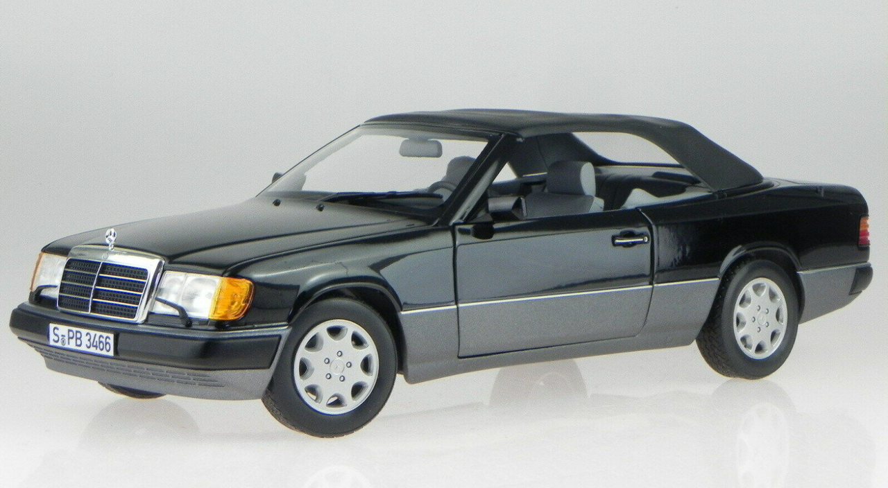 1/18 Norev 1990 Mercedes 300CE 300 CE 24 Cabriolet Black Diecast Car Model