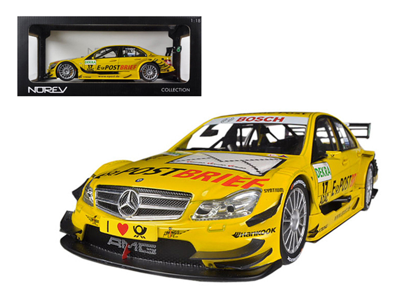 Mercedes C Class DTM 2011 #17 David Coulthard 1/18 Diecast Car Model by Norev