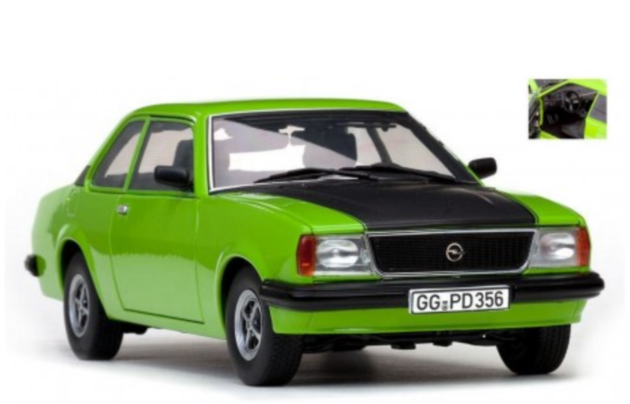 1/18 Sunstar 1978 OPEL ASCONA B SR Green w/ Black Hood Diecast Car Model