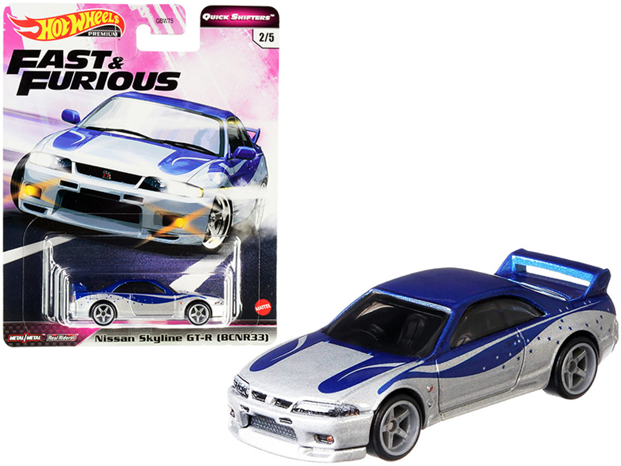 Hot Wheels ID Nissan Skyline GT-R, [Silver] Fast and Furious