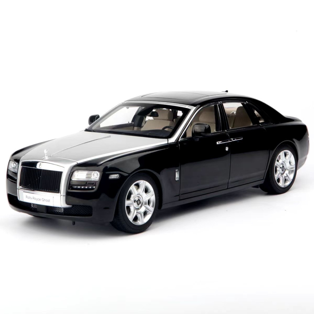 1/18 Kyosho Rolls-Royce Ghost (Black with Silver Hood) Diecast Car Model