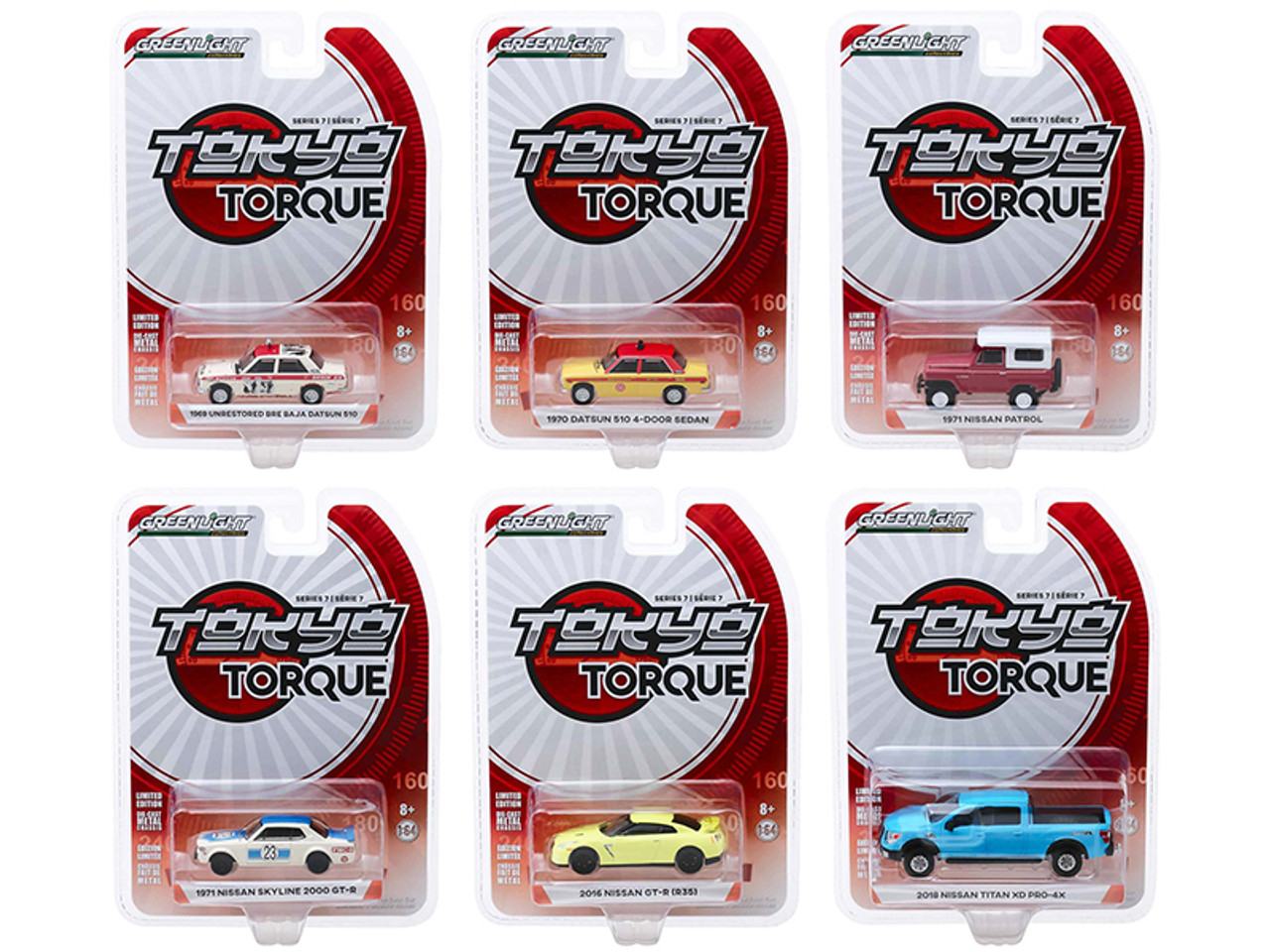 "Tokyo Torque" Set of 6 pieces Series 7 1/64 Diecast Model Cars by Greenlight