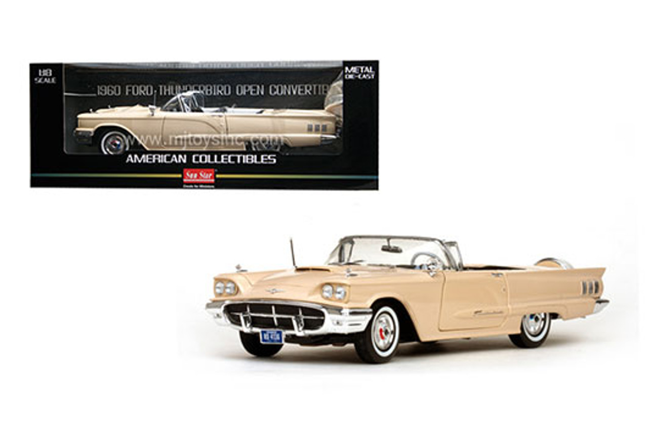 1/18 Sunstar 1960 Ford Thunderbird Thunder Bird Open Top Diecast Car Model