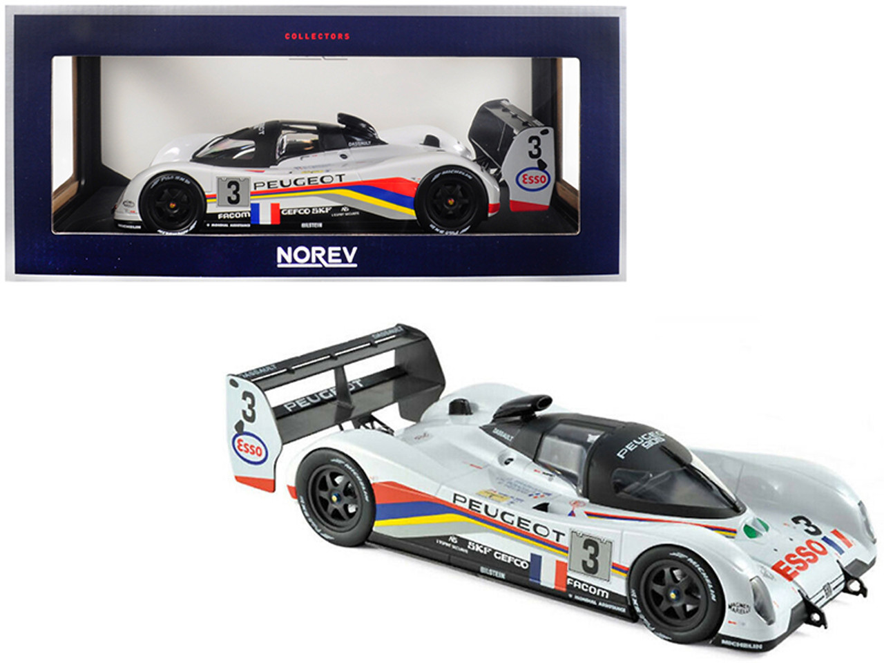 Multi Norev NV184773 905 Le Mans 1993-N Helary 1:18 Peugeot 905-Winner France 24H 1993#3-Bouchut/Hélary/Brabham
