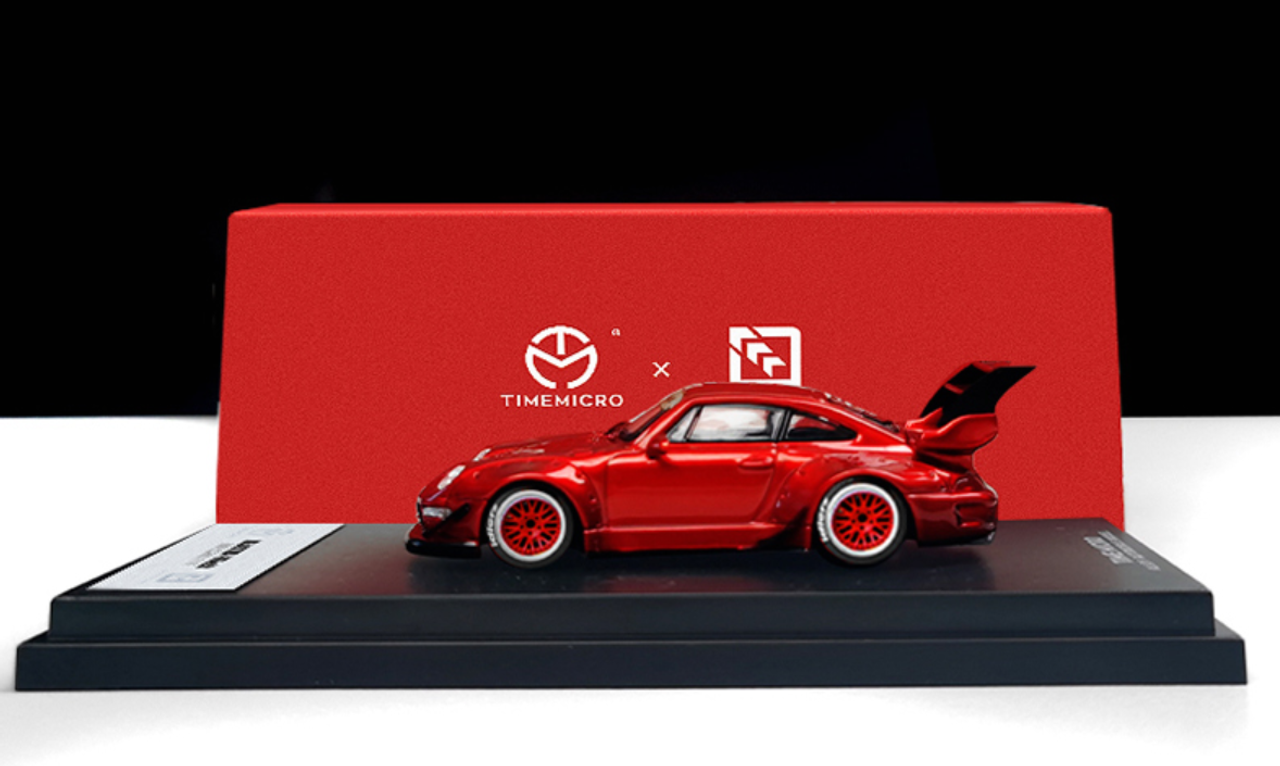 1/64 Time Model Porsche 911 993 RWB (Red) High Rear Wing Diecast Car Model