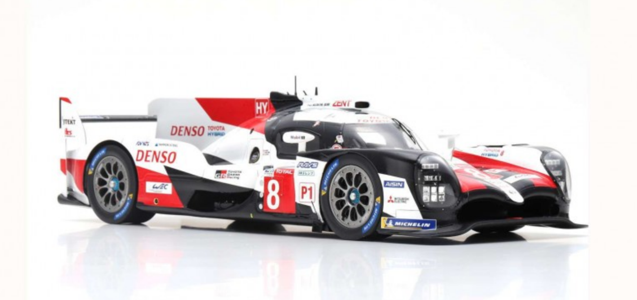 1/18 Spark Toyota TS050 Hybrid No.8 TOYOTA GAZOO Racing Winner 24H Le Mans 2019 S. Buemi - K. Nakajima - F. Alonso Car Model