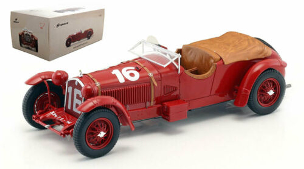 1/18 Alfa Romeo 8C No.16 Winner Le Mans 1931 L. Howe - Sir H. Birkin model car by Spark