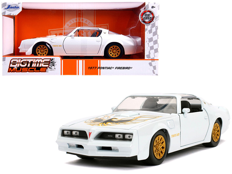 カーズ 1977 Pontiac Firebird Trans Am Pearl White with Gold Wheels