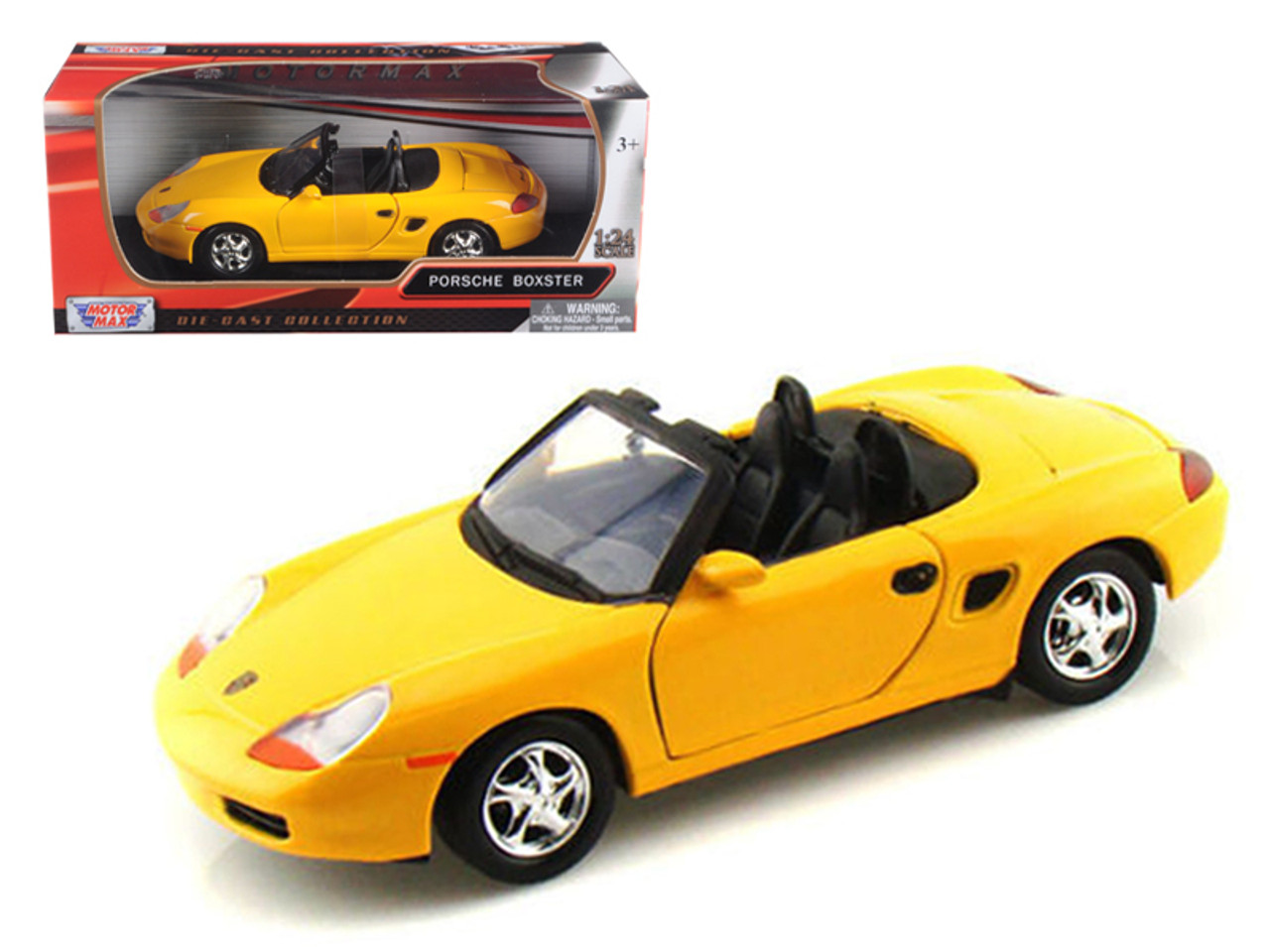 Porsche Boxster Convertible Yellow 1/24 Diecast Model Car by Motormax -  LIVECARMODEL.com