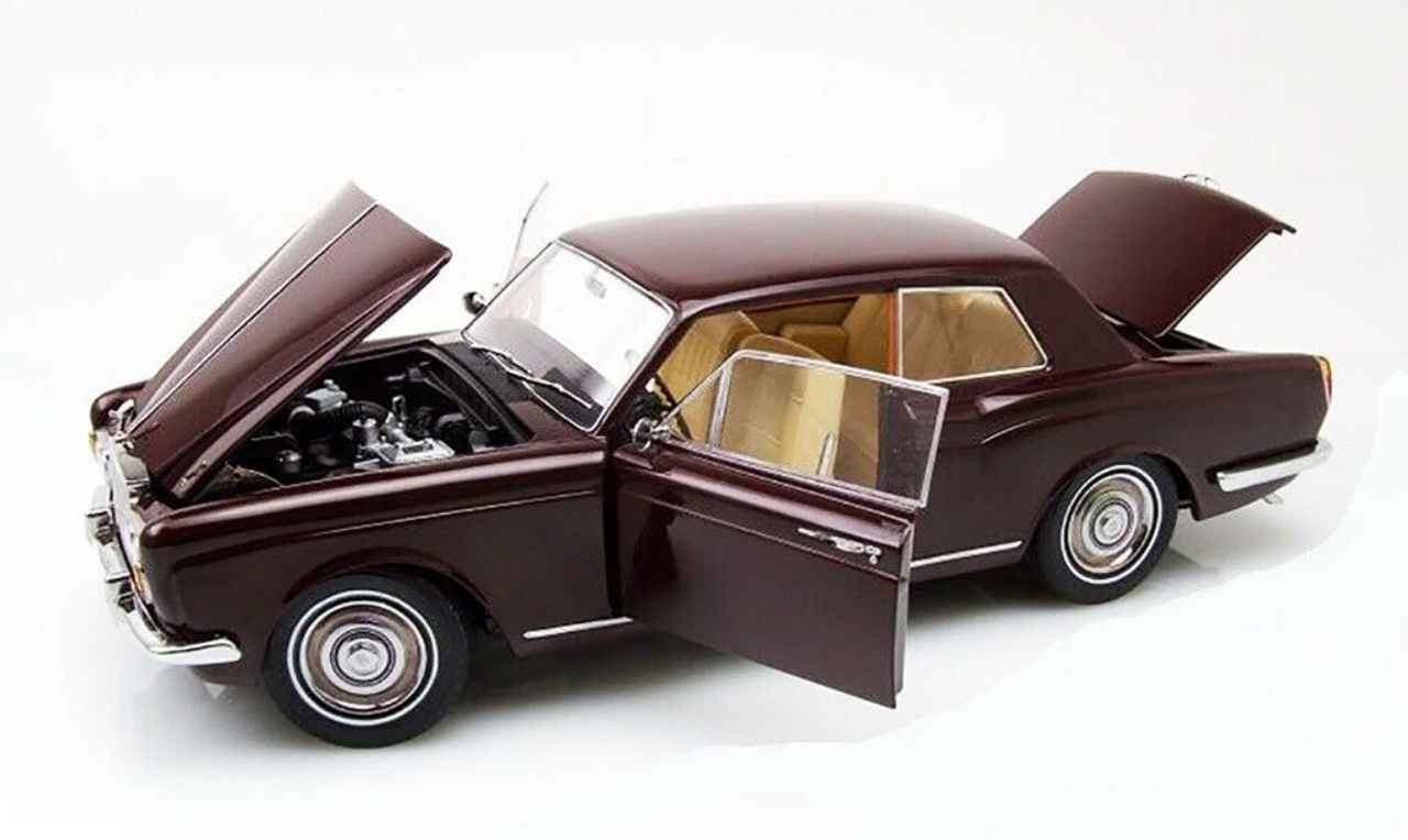 1968 Rolls Royce Silver Shadow Burgundy 1/18 Diecast Model Car by Paragon