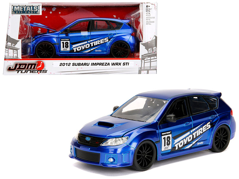 ミニカー JDM TUNERS 2012 SUBARU IMPREZA WRX STI 2012 Subaru Impreza WRX STI Blue 