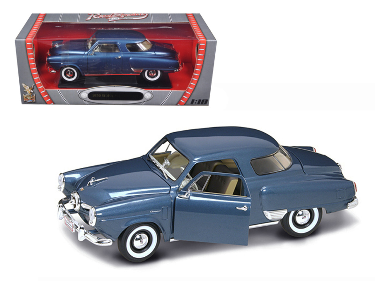 1/18 Road Signature 1950 Studebaker Champion (Blue Metallic) Diecast Car Model