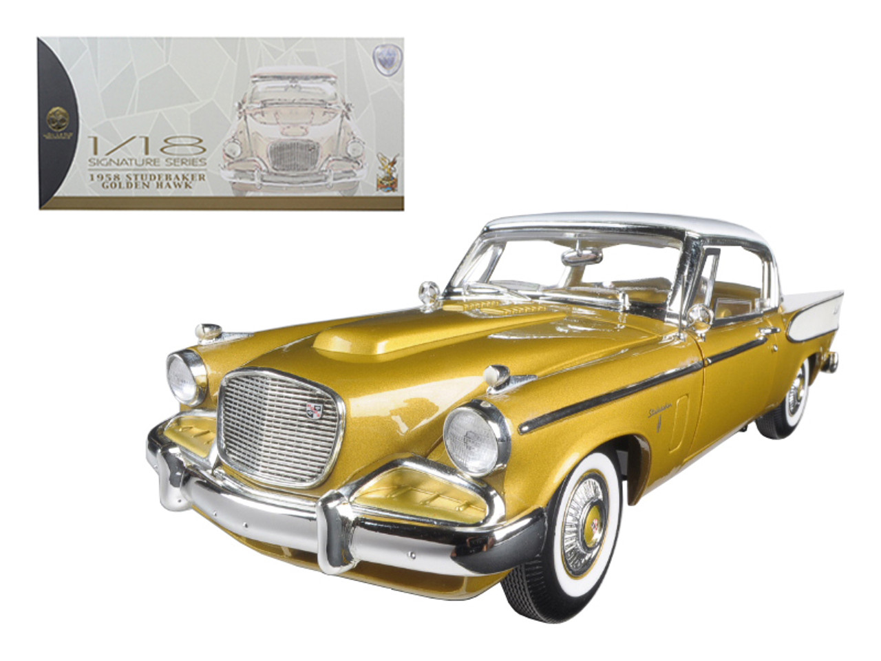 1/18 Road Signature 1958 Studebaker Golden Hawk (Gold) Diecast Model Car