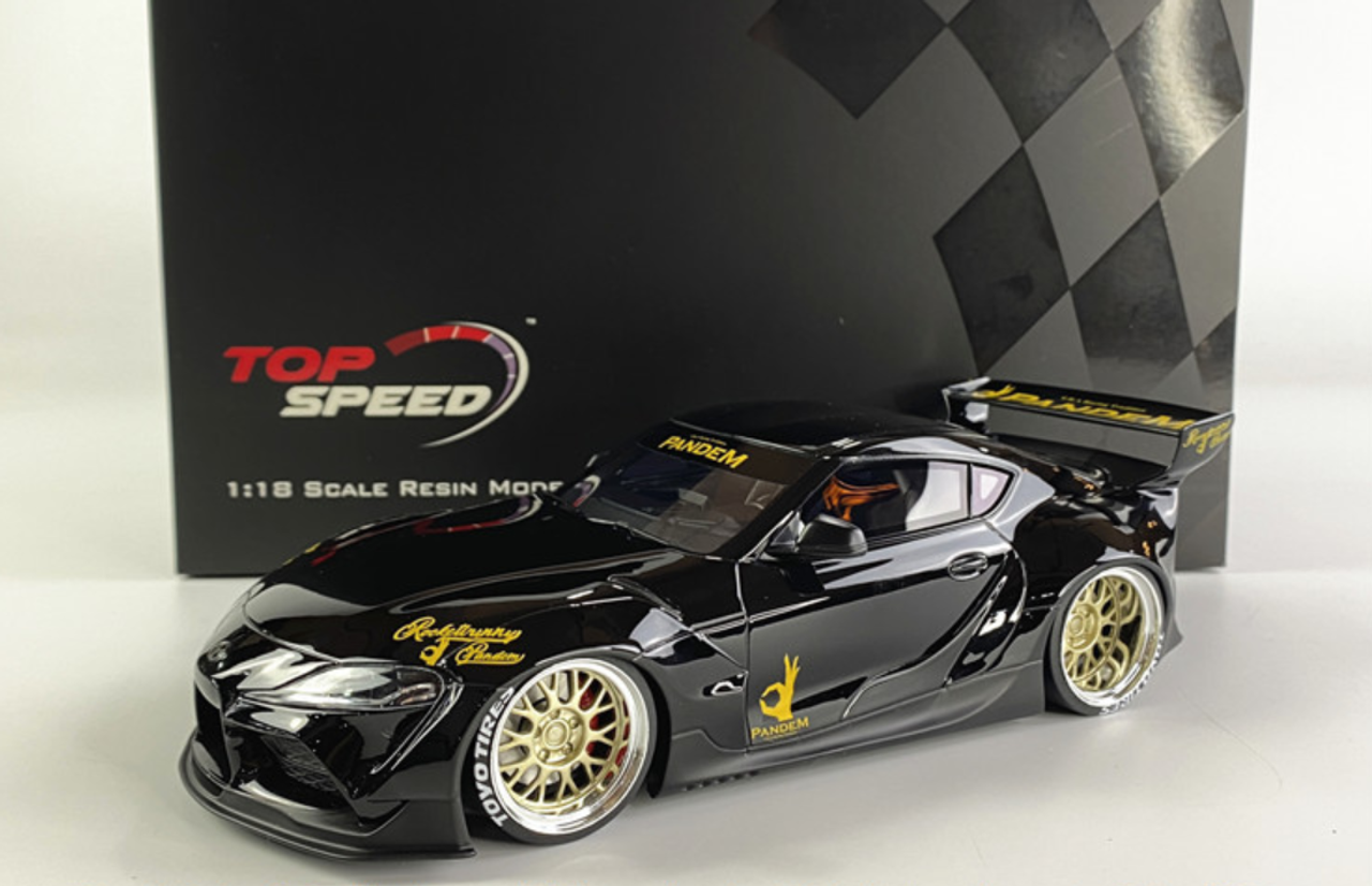 1/18 Top Speed Pandem Rocket Bunny Toyota GR Supra V1.0 (Black) Resin Car Model