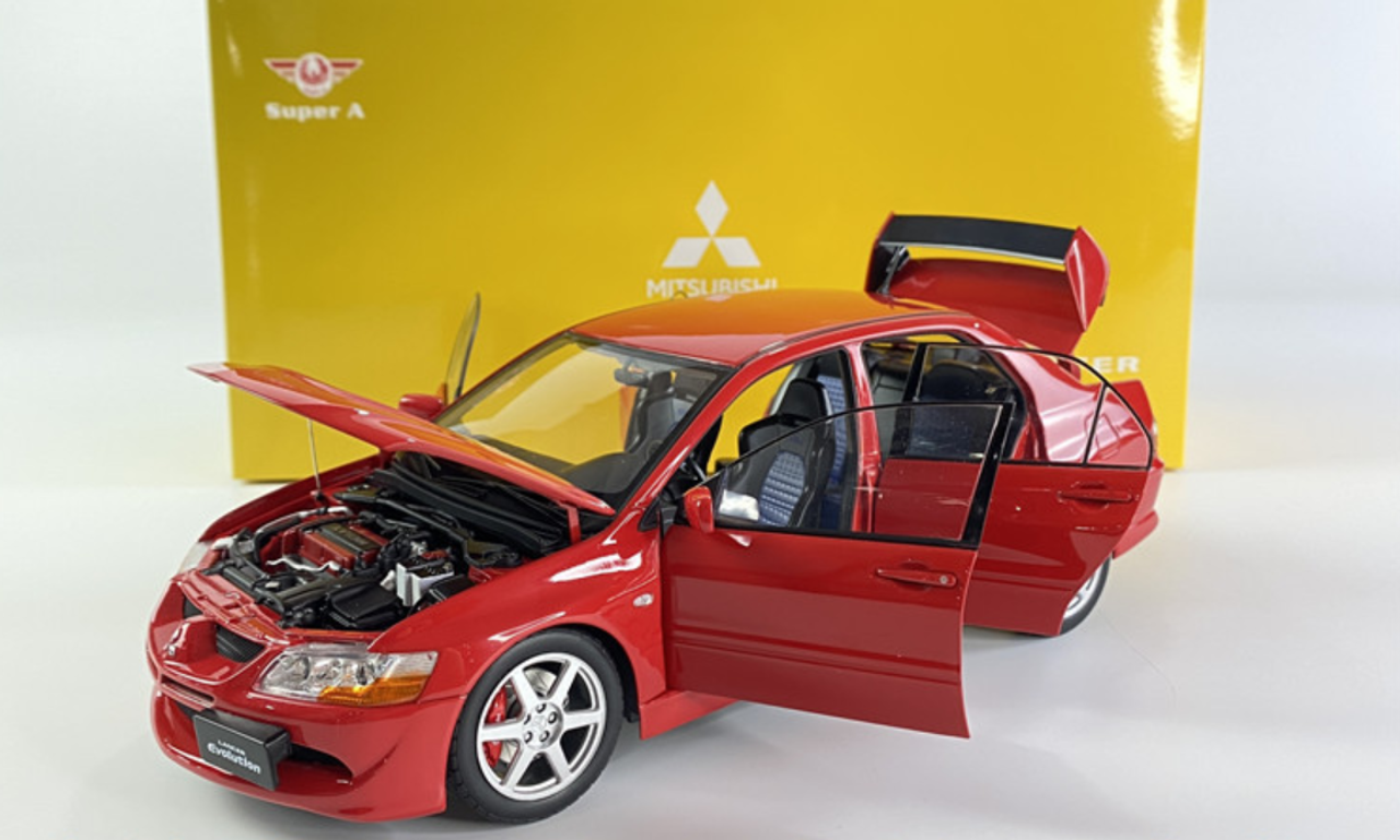 1/18 Super A SuperA Mitsubishi Evo 8 Evo8 Evo VIII 8th Generation (Red) Diecast Car Model Limited 333