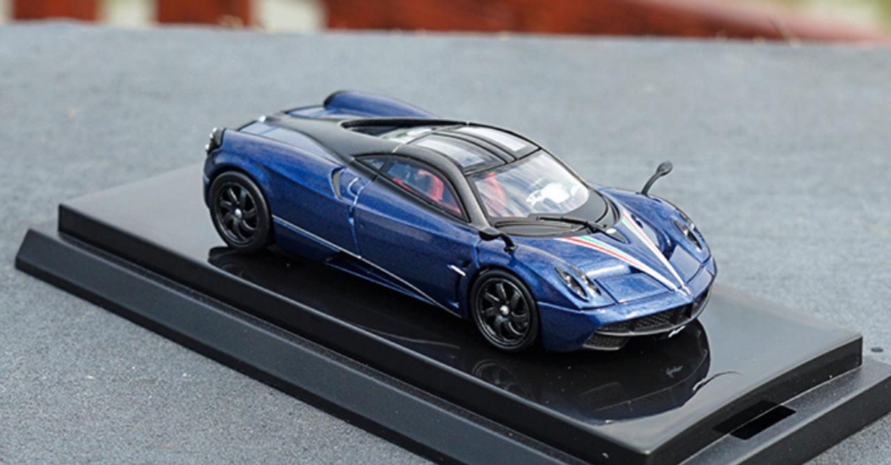 1/64 Pagani Huayra Classic Blue with Stripe Diecast Car Model