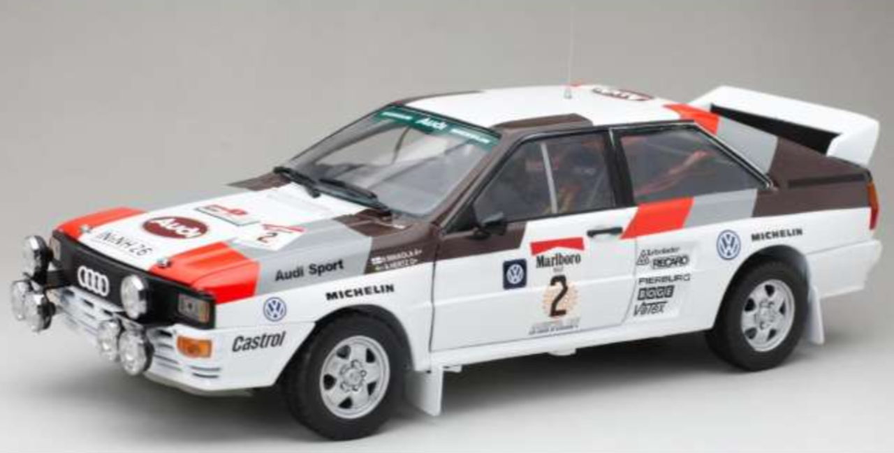 1/18 Audi Quattro A2 - #2 H.Mikkola/A.Hertz - Winner Rally Argentina 1983 Diecast Car Model