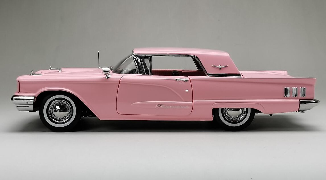 1/18 1960 Ford Thunderbird Hard Top - Pink Diecast Car Model