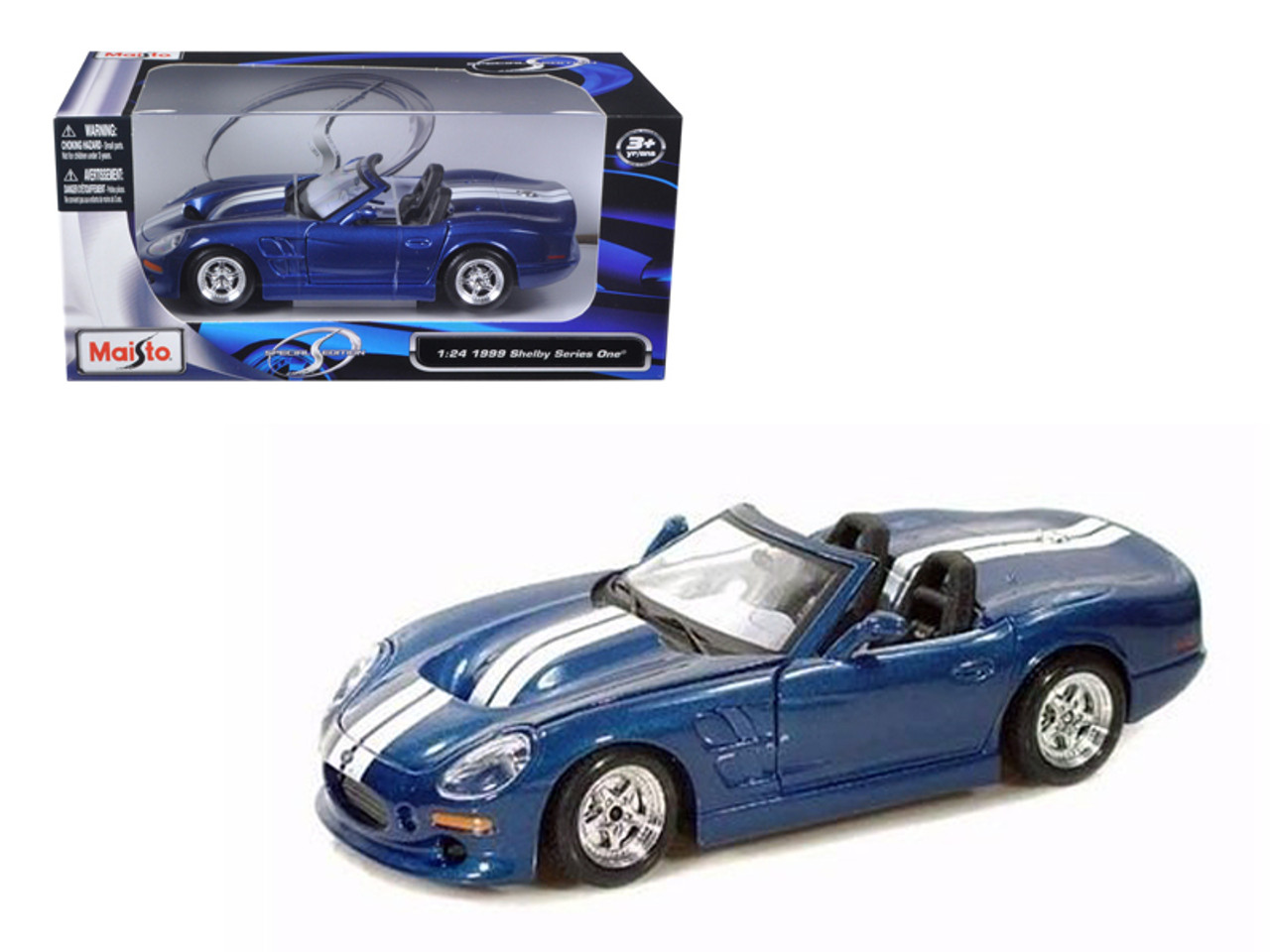 1999 Shelby Series 1 Blue 1/24 Diecast Model Car by Maisto