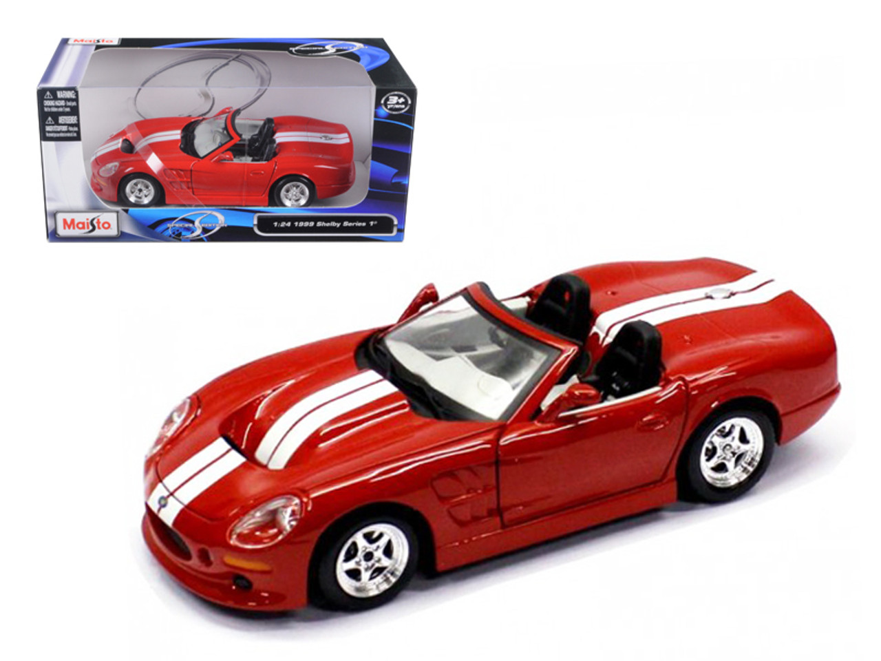 1999 Shelby Series 1 Red 1/24 Diecast Model Car by Maisto