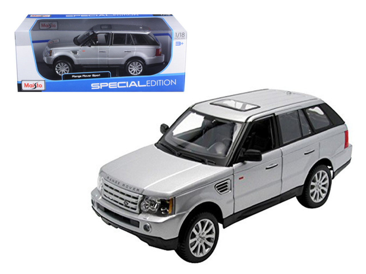 1/18 Maisto Range Rover Sport (Silver) Diecast Car Model