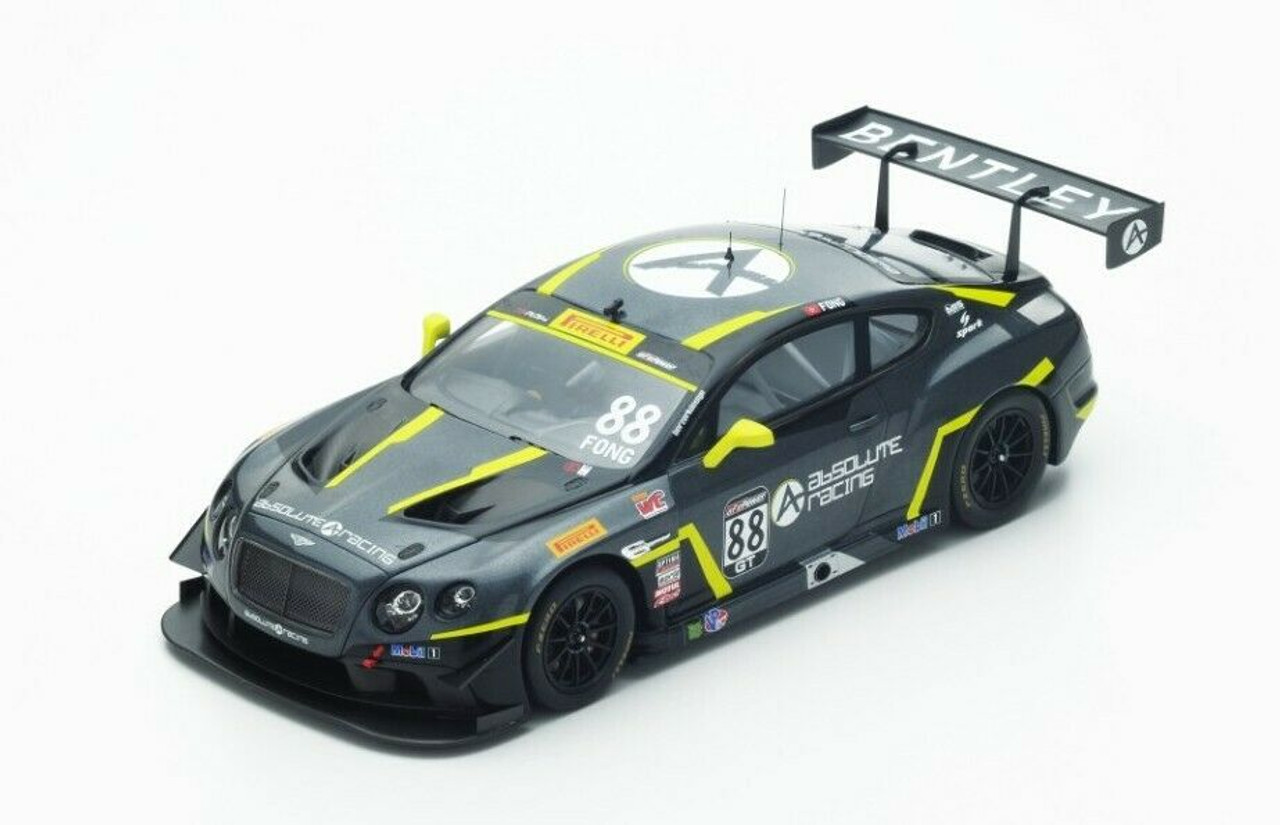 1/18 Bentley Continental GT3 n.88 9th Long Beach 2016 Adderly FongLimited  200 model car by Spark