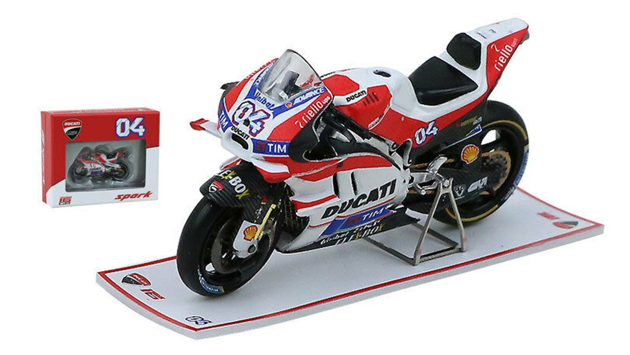 1/43 Ducati GP 16 #04 - Team Ducati 2nd Austria GP - Red Bull Ring - Spielberg Andrea Dovizioso model car by Spark