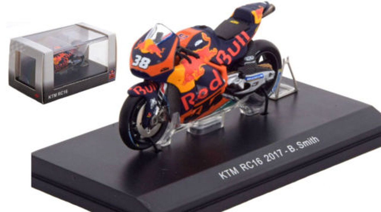 1/43 KTM RC16 #38 - Red Bull KTM Factory Racing 2017 - TBC Bradley Smith model car by Spark