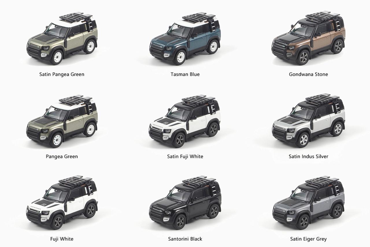 1/64ミニカー land rover defender90.110　４台セット 1/64 Almost Real 9-Car Set 2020 Land Rover Defender 90