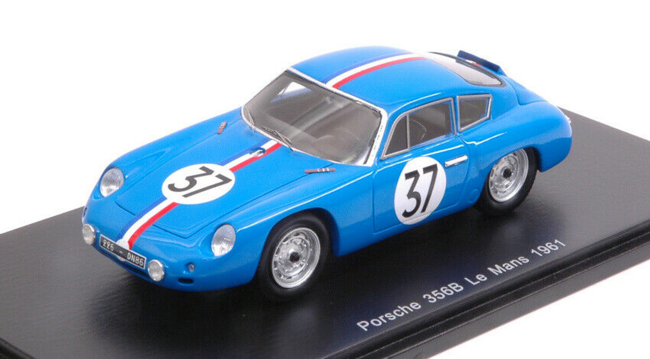 1/43 Porsche 356B Abarth 1600 GTL, No.37, Le Mans1961 R. Buchet - P. Monneret. model car by Spark