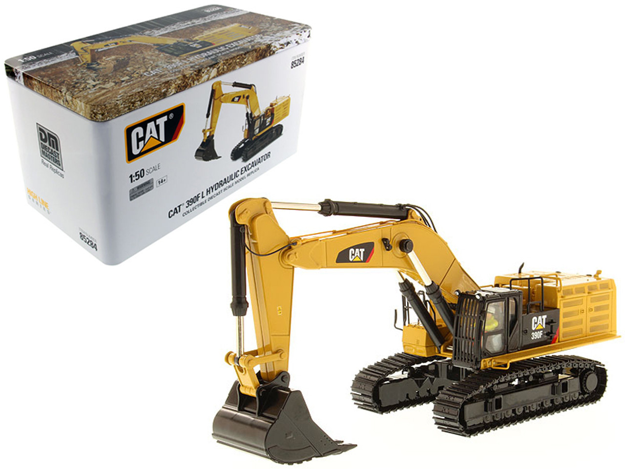 CAT Caterpillar 390F LME Hydraulic Tracked Excavator with Operator "High Line Series" 1/50 Diecast Model by Diecast Masters