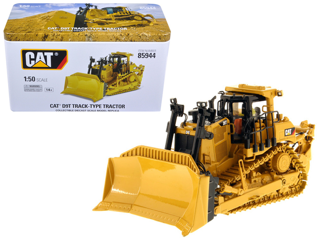 CAT Caterpillar D9T Track-Type Tractor with Operator "High Line Series" 1/50 Diecast Model by Diecast Masters