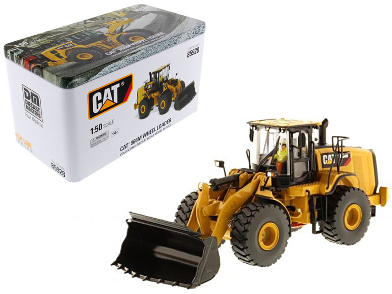 CAT Caterpillar 966M Wheel Loader with Operator "High Line Series" 1/50 Diecast Model by Diecast Masters