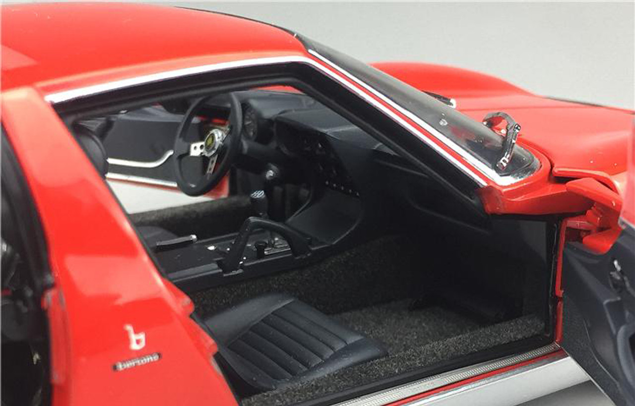1/18 AUTOart Lamborghini Miura SV (Red with Silver Rims) Car