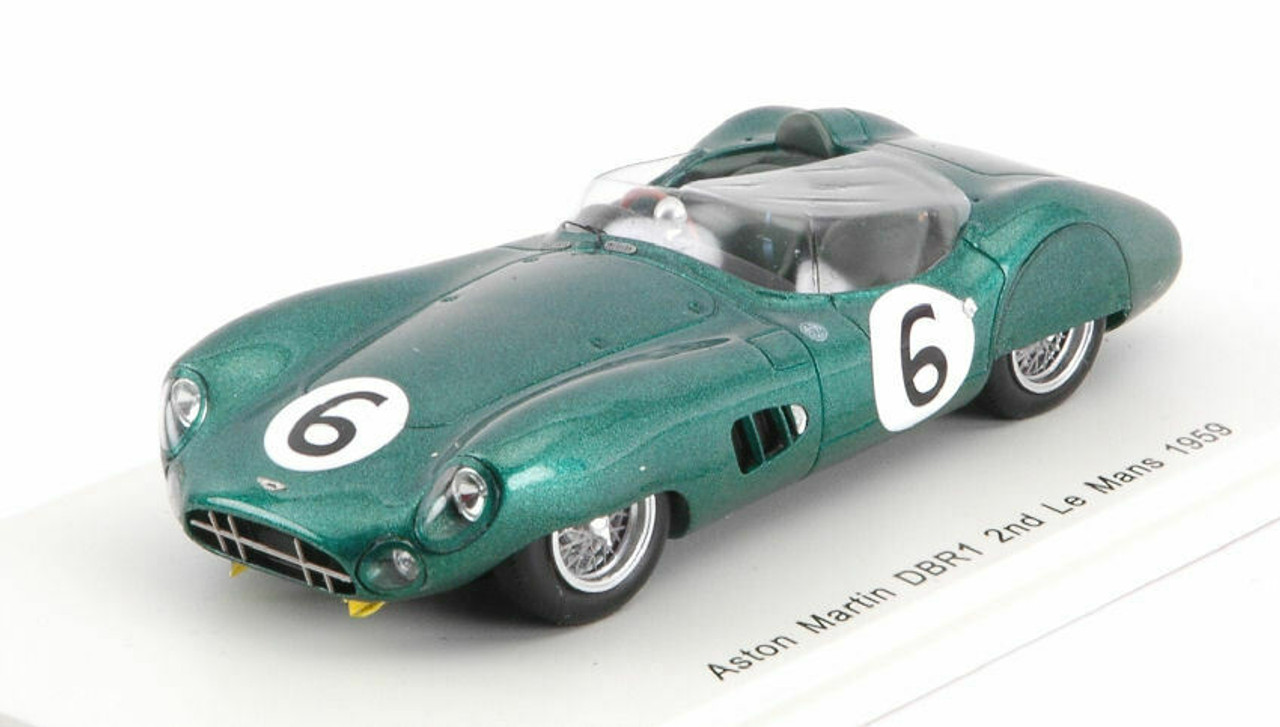 1/43 Aston Martin DBR1 No.6 Le Mans 1959 - 2nd M. Trintignant - P. Frère model car by Spark