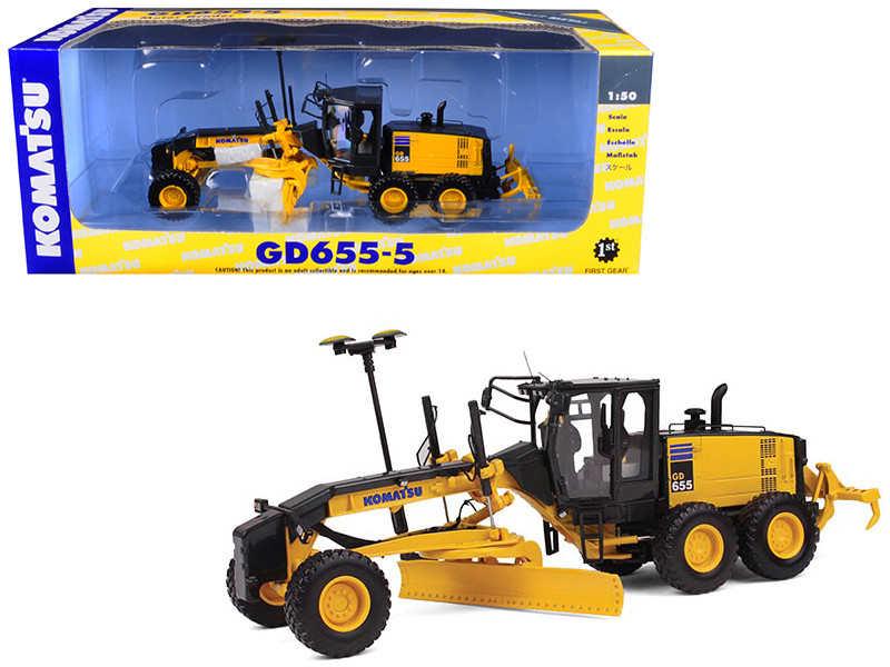 Komatsu GD655-5 Motor Grader with Ripper 1/50 Diecast Model by