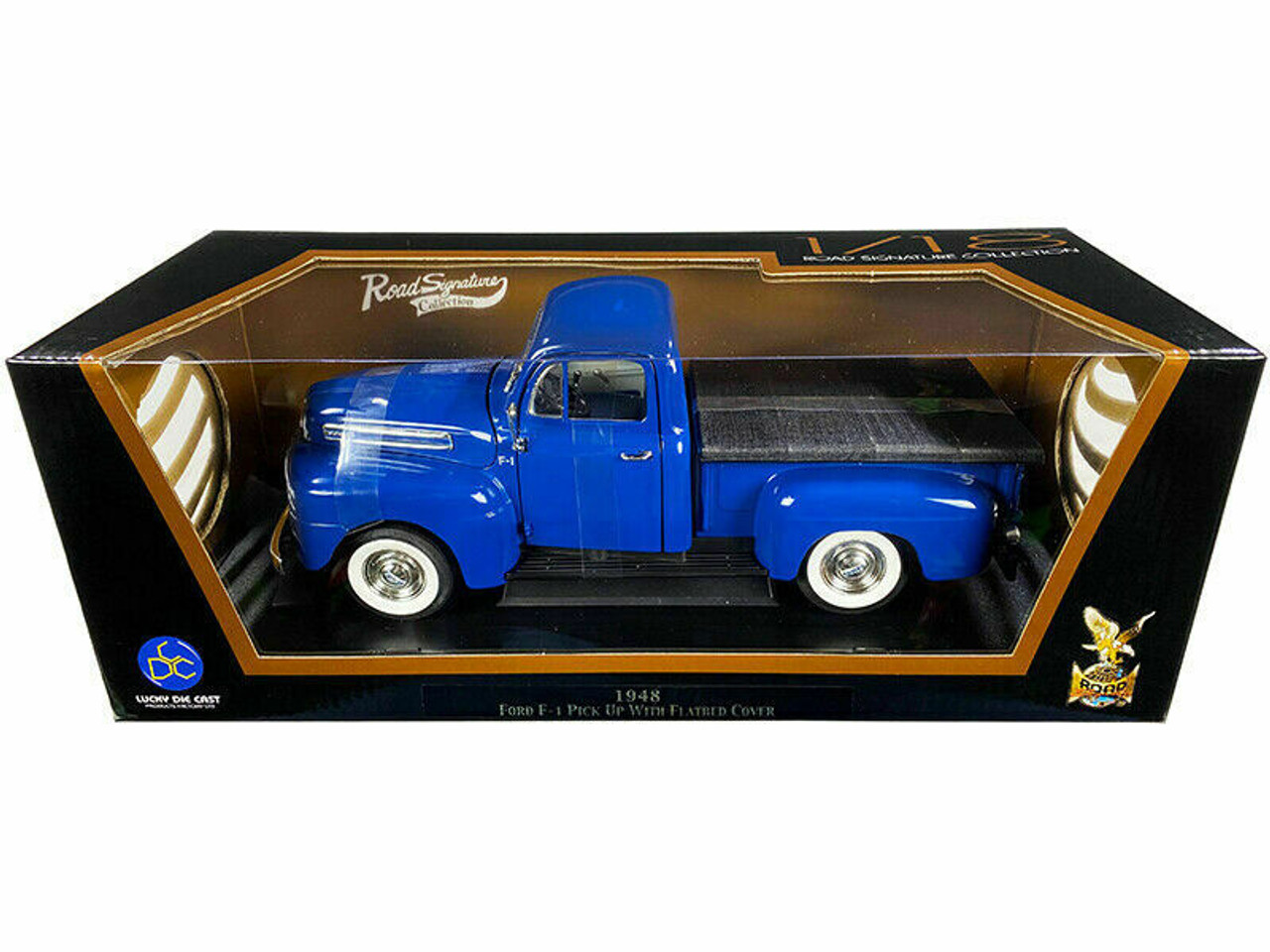 1948 Ford F-1 Pickup Truck with Flatbed (Blue) 1/18 Diecast Model