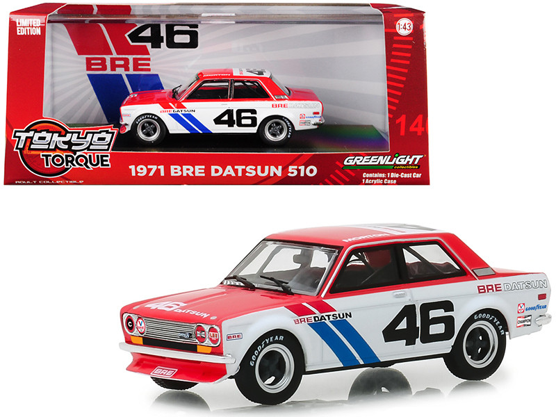 EBBRO DATSUN 510 BREダットサンブルーバード1971 1:43 1971 Datsun 510 #46 John Morton 