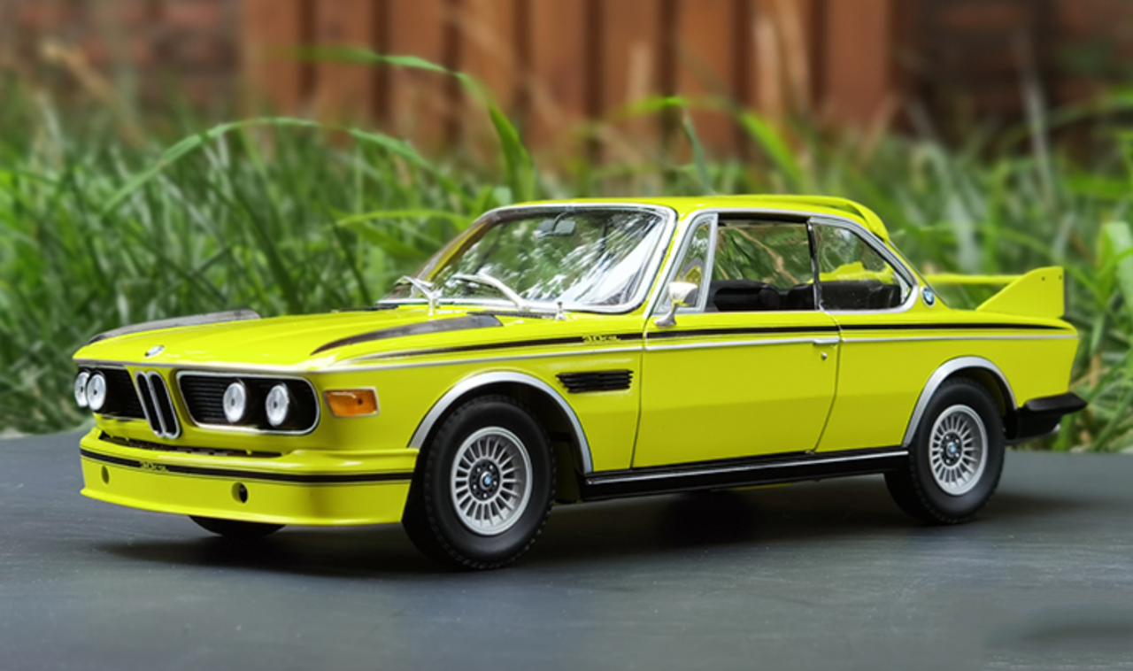 1/18 1973 BMW E9 3.0 CSL (Yellow) Diecast Car Model