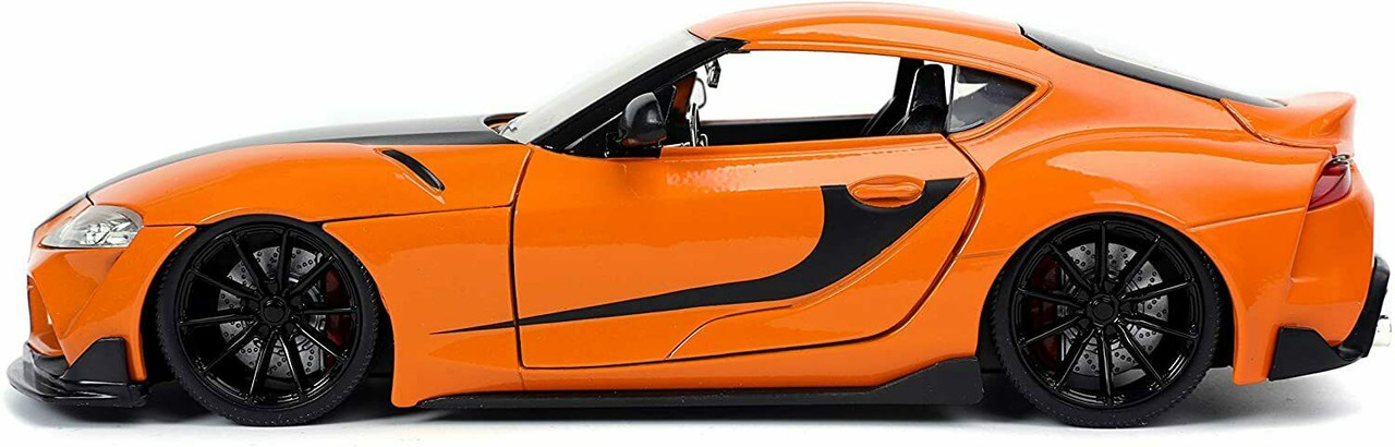 1/24 Toyota Supra Orange with Black Stripes "Fast & Furious 9 F9" (2021) Movie Diecast Model Car